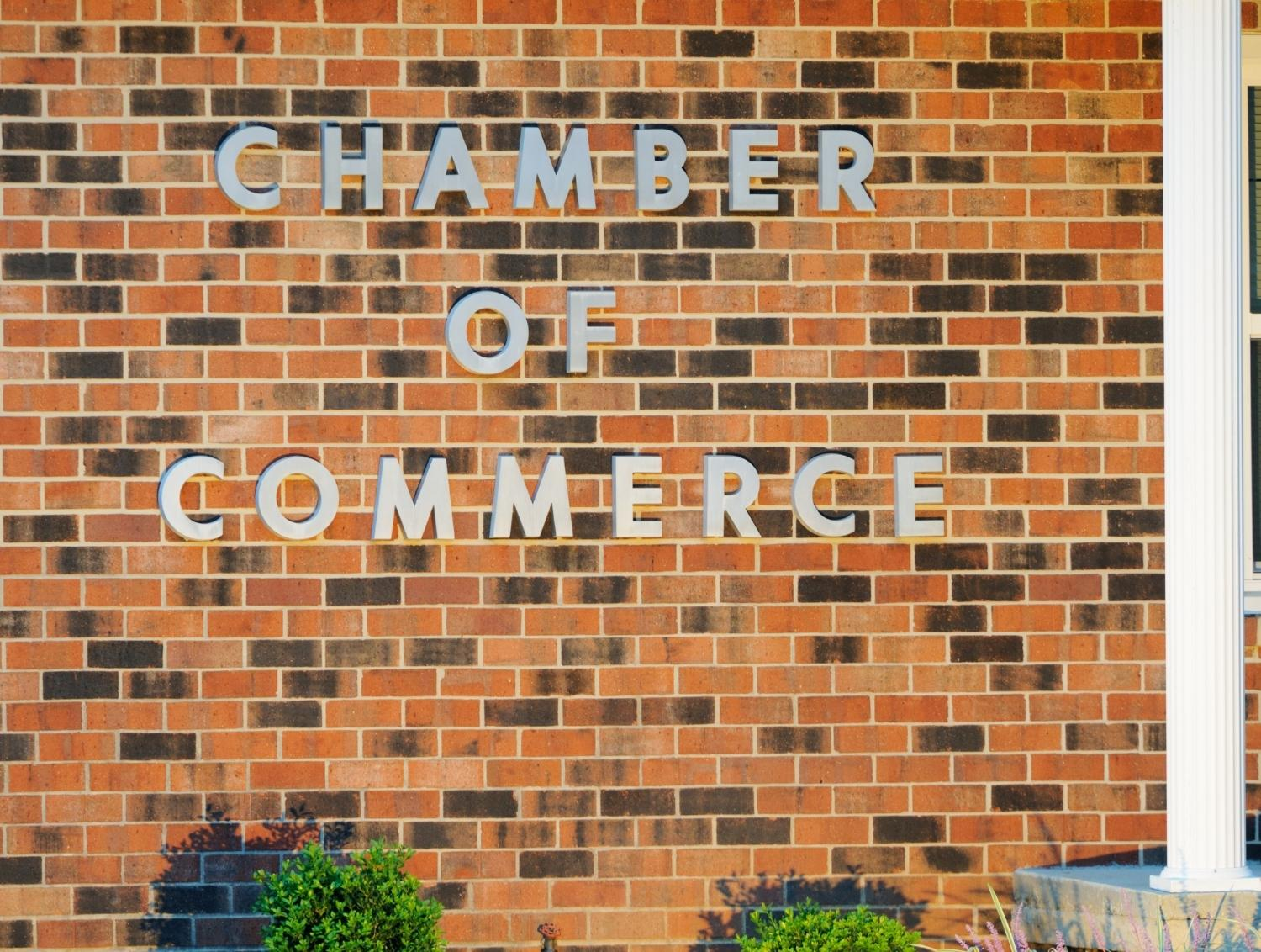 the front of a local chamber of commerce building who's members would benefit from a local e-commerce marketplace where their chamber members could list products for sale